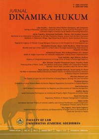 Image of JURNAL DINAMIKA HUKUM VOLUME 17 NO 1 JANUARI 2017