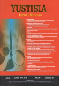 Image of YUSTISIA :JURNAL HUKUM EDISI 94, JANUARI-APRIL 2016, XXV