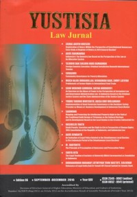 Image of YUSTISIA :JURNAL HUKUM EDISI 96,SEPTEMBER-DESEMBER 2016, XXV