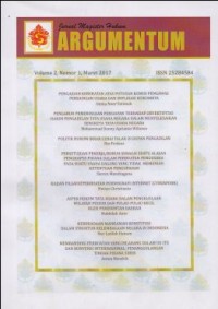 Image of JURNAL MAGISTER HUKUM: ARGUMENTUM