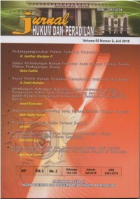 Image of JURNAL HUKUM DAN PERADILAN VOL.05 NO.2 JULI 2016