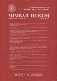 Image of Jurnal Mimbar Hukum Vol.29, No.1