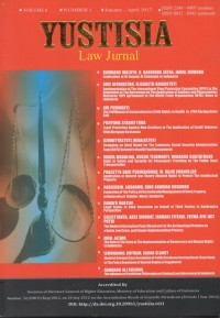 Image of YUSTISIA :JURNAL HUKUM VOL.6, NO.1 JANUARI-APRIL 2017
