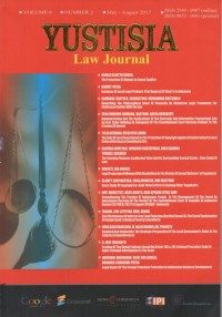 Image of YUSTISIA :JURNAL HUKUM VOL.6, NO.2 MEI-AGUSTUS 2017