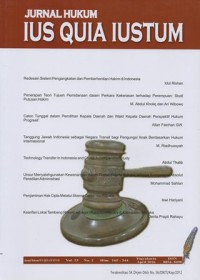 Image of JURNAL HUKUM IUS QUIA IUSTUM VOL. 23 NO.2 APRIL 2016