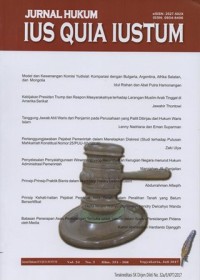 Image of JURNAL HUKUM IUS QUIA IUSTUM VOL. 24 NO.3 JULI 2017