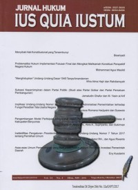 Image of JURNAL HUKUM IUS QUIA IUSTUM VOL. 24 NO.4 OKTOBER 2017