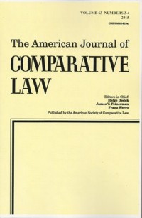 Image of THE AMERICAN JOURNAL OF COMPARATIVE LAW VOL.63, NO.3-4, 2015