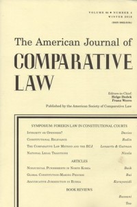 Image of THE AMERICAN JOURNAL OF COMPARATIVE LAW VOL.LXIV, NO.4, WINTER 2016