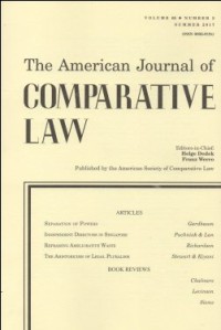 Image of THE AMERICAN JOURNAL OF COMPARATIVE LAW VOL. LXV, NO. 2, SUMMER 2017