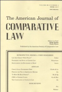 Image of THE AMERICAN JOURNAL OF COMPARATIVE LAW VOL. LXV NO.4, WINTER 2017