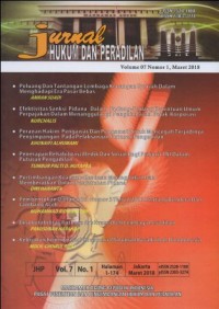 Image of JURNAL HUKUM DAN PERADILAN VOL.07 NO.1 MARET 2018