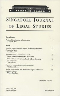 Image of SINGAPORE JOURNAL OF LEGAL STUDIES March, 2018