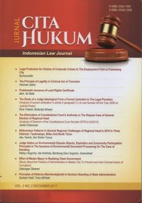 Image of JURNAL CITA HUKUM VOL.5, NO.2 DESEMBER 2017
