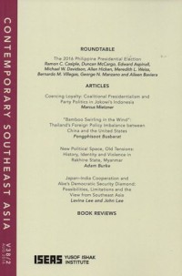 Image of CONTEMPORARY SOUTHEAST ASIA VOL.38, NO.2 AGUSTUS 2016