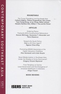 Image of CONTEMPORARY SOUTHEAST ASIA VOL.39, NO.1 APRIL 2017