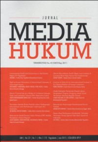 Image of JURNAL MEDIA HUKUM VOL.22 NO.1 JUNI 2015