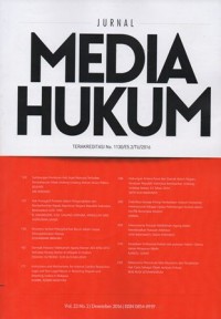Image of JURNAL MEDIA HUKUM VOL.23 NO.2 DESEMBER 2016