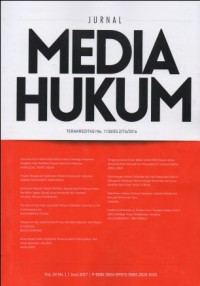 Image of JURNAL MEDIA HUKUM VOL.24 NO.1 JUNI 2017