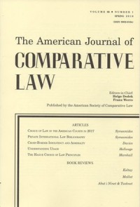 Image of THE AMERICAN JOURNAL OF COMPARATIVE LAW VOL. LXVI NO.1 SPRING 2018