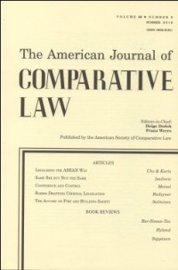 Image of THE AMERICAN JOURNAL OF COMPARATIVE LAW VOL. LXVI NO.2 SUMMER 2018