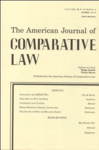 THE AMERICAN JOURNAL OF COMPARATIVE LAW VOL. LXVI NO.2 SUMMER 2018