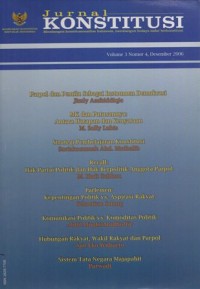 Image of JURNAL KONSTITUSI VOL.3, NO.4 DESEMBER 2006
