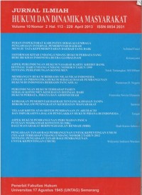 Image of JURNAL ILMIAH HUKUM DAN DINAMIKA MASYARAKAT VOL.10, NO.2 APRIL 2013