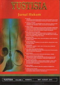 Image of YUSTISIA :JURNAL HUKUM VOL.4, NO.2 MEI-AGUSTUS 2015