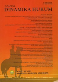 Image of JURNAL DINAMIKA HUKUM VOL.19 NO.1 JANUARI 2019