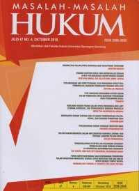 Image of MASALAH-MASALAH HUKUM JILID. 47 NO.4 OKTOBER 2018