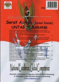 Image of SERAT ACITYA (JURNAL ILMIAH) UNTAG SEMARANG VOL. 5, No.1 APRIL 2016