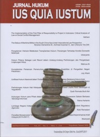 Image of JURNAL HUKUM IUS QUIA IUSTUM VOL 27 NO 1 2020