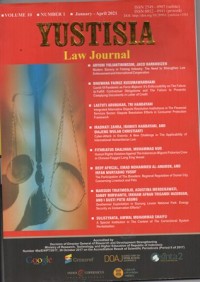 Image of YUSTISIA LAW JOURNAL VOL 10 NO 1 2021