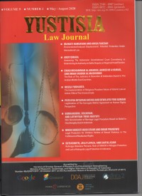 Image of YUSTISIA LAW JOURNAL VOL 9 NO 2 2020