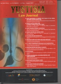 YUSTISIA LAW JOURNAL VOL 8 NO 2 2019