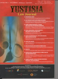 Image of YUSTISIA LAW JOURNAL VOL 9 NO 1 2020