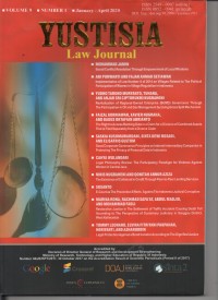 YUSTISIA LAW JOURNAL VOL 9 NO 1 2020