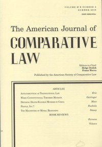 Image of THE AMIRICAN JOURNAL COMPARTIVE LAW VOL 67, NO 2 SUMMER 2019