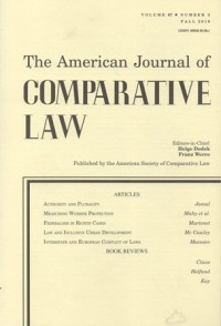 Image of THE AMERICAN JOURNAL OF COMPARATIVE LAW VOL 67, NO 3 FALL 2019
