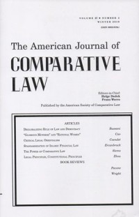 Image of THE AMERICAN JOURNAL OF COMPARATIVE LAW VOL 67 NO 4