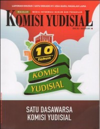 Image of KOMISI YUDISIAL : MAJALAH MEDIA INFORMASI HUKUM DAN PERADILAN EDISI JULI- AGUSTUS 2015