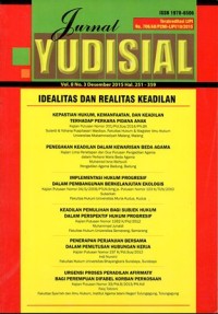 Image of JURNAL YUDISIAL Vol. 8, No. 3 Desember 2015
