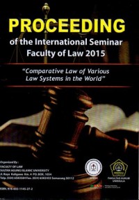 Image of PROCEEDING OF THE INTERNATIONAL SEMINAR FACULTY OF LAW 2015 