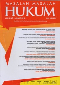 Image of MASALAH-MASALAH HUKUM JILID 48 NO. 1 JANUARI 2019