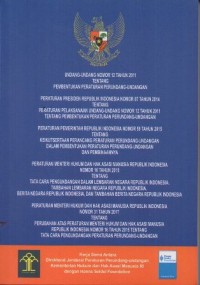 UNDANG-UNDANG NOMOR 12 TAHUN 2011 TENTANG PEMBENTUKAN PERATURAN PERUNDANG-UNDANGAN