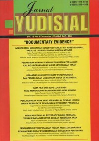 Image of JURNAL YUDISIAL VOL 13 DESEMBER 2020
