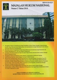 Image of MAJALAH HUKUM NASIONAL NOMOR 2 TAHUN 2018