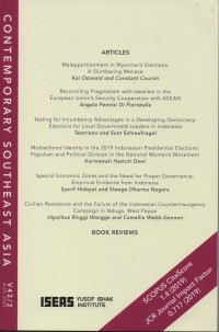 Image of Contemporary  Southeast Asia Vol. 42/No.2 Aug 2020