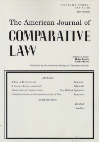Image of The American Journal of Comparative Law Vol 69, No.1  Tahun 2021